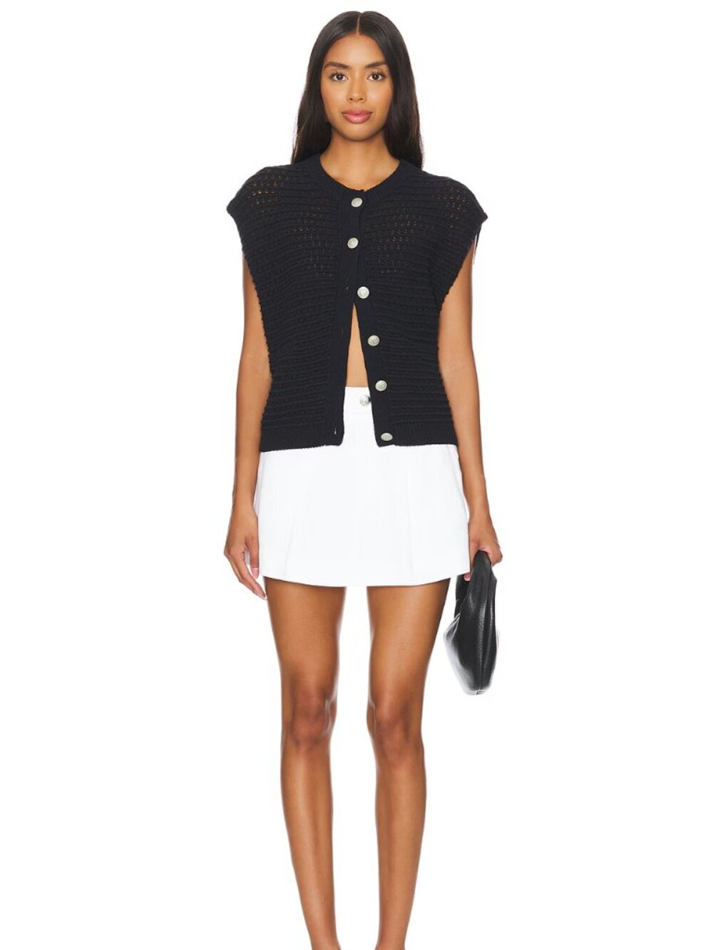 rag & bone Marlee Knit Vest in Black size XL